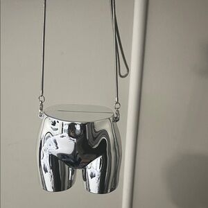 Silver Metallic Women's Bag